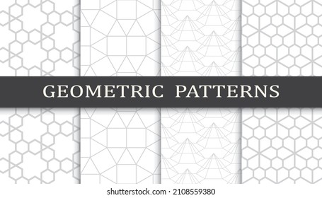 Set of arabic seamless patterns. Asian geometric traditional design islamic pattern. Seamless arabic ramadan pattern.