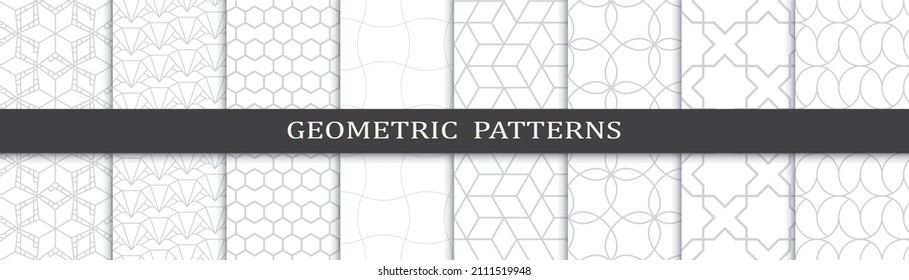 Satz von arabischen nahtlosen Mustern. Asiatische geometrische, traditionelle Design-islamische Muster. Nahtlose arabische Rmadan-Muster.