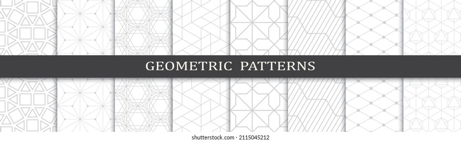 Satz von arabischen nahtlosen Mustern. Asiatische geometrische, traditionelle Design-islamische Muster. Nahtlose arabische Rmadan-Muster.