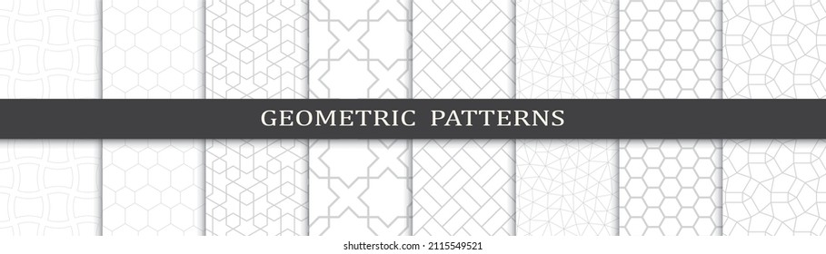 Set of arabic seamless patterns. Asian geometric traditional design islamic pattern. Seamless arabic ramadan pattern.