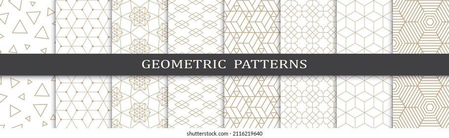 Set of arabic seamless patterns. Asian geometric traditional design islamic pattern. Seamless arabic ramadan pattern.