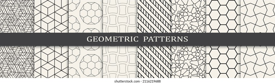 Set of arabic seamless patterns. Asian geometric traditional design islamic pattern. Seamless arabic ramadan pattern.