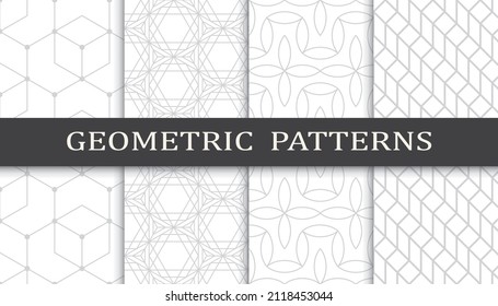 Set of arabic seamless patterns. Asian geometric traditional design islamic pattern. Seamless arabic ramadan pattern.