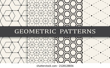 Set of arabic seamless patterns. Asian geometric traditional design islamic pattern. Seamless arabic ramadan pattern.