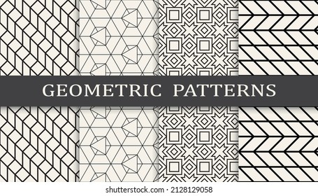 Satz von arabischen nahtlosen Mustern. Asiatische geometrische, traditionelle Design-islamische Muster. Nahtlose arabische Rmadan-Muster.