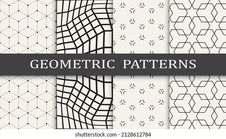Set of arabic seamless patterns. Asian geometric traditional design islamic pattern. Seamless arabic ramadan pattern.