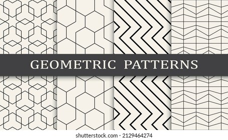 Set of arabic seamless patterns. Asian geometric traditional design islamic pattern. Seamless arabic ramadan pattern.
