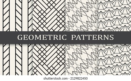 Set of arabic seamless patterns. Asian geometric traditional design islamic pattern. Seamless arabic ramadan pattern.