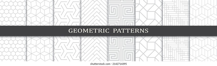 Set of arabic seamless patterns. Asian geometric traditional design islamic pattern. Seamless arabic ramadan pattern.
