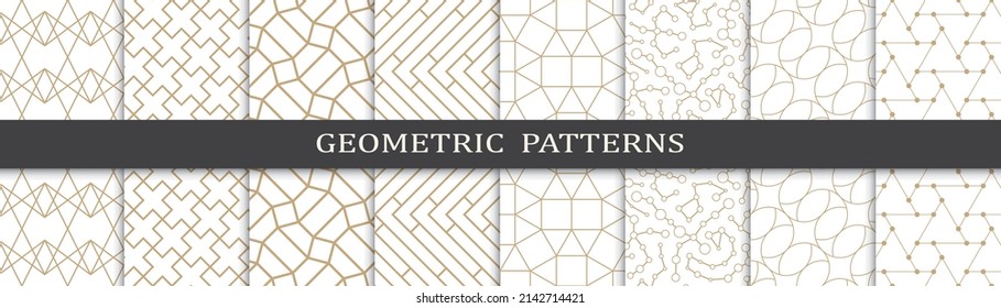 Set of arabic seamless patterns. Asian geometric traditional design islamic pattern. Seamless arabic ramadan pattern.