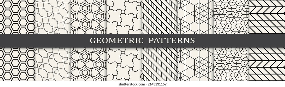 Set of arabic seamless patterns. Asian geometric traditional design islamic pattern. Seamless arabic ramadan pattern.