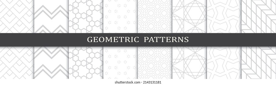 Satz von arabischen nahtlosen Mustern. Asiatische geometrische, traditionelle Design-islamische Muster. Nahtlose arabische Rmadan-Muster.