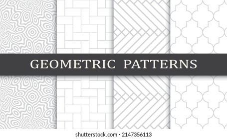 Set of arabic seamless patterns. Asian geometric traditional design islamic pattern. Seamless arabic ramadan pattern.