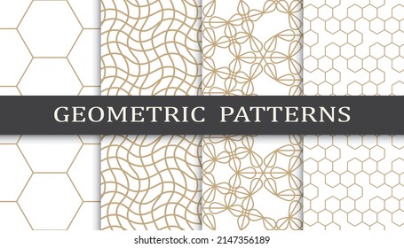 Set of arabic seamless patterns. Asian geometric traditional design islamic pattern. Seamless arabic ramadan pattern.