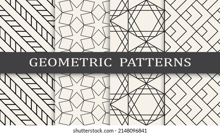 Satz von arabischen nahtlosen Mustern. Asiatische geometrische, traditionelle Design-islamische Muster. Nahtlose arabische Rmadan-Muster.
