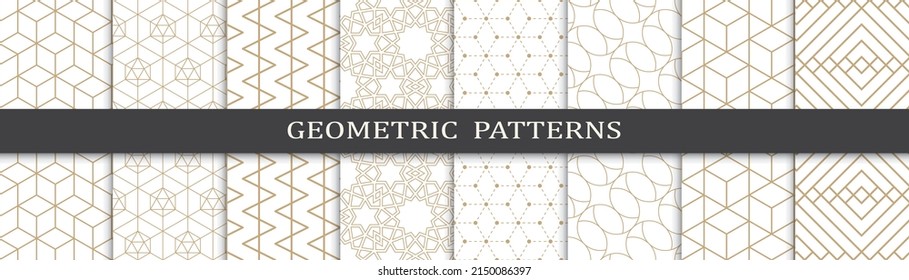 Satz von arabischen nahtlosen Mustern. Asiatische geometrische, traditionelle Design-islamische Muster. Nahtlose arabische Rmadan-Muster.