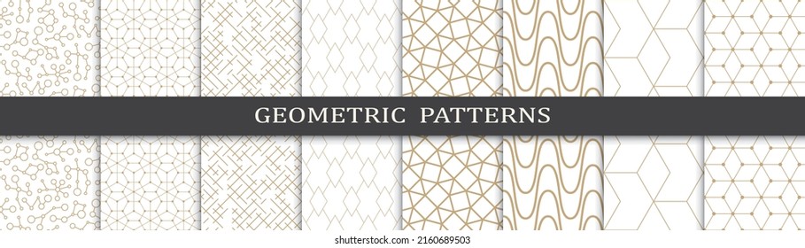 Set of arabic seamless patterns. Asian geometric traditional design islamic pattern. Seamless arabic ramadan pattern.
