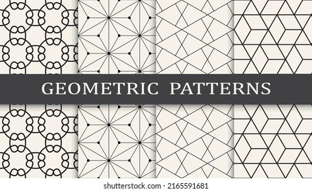 Set of arabic seamless patterns. Asian geometric traditional design islamic pattern. Seamless arabic ramadan pattern.