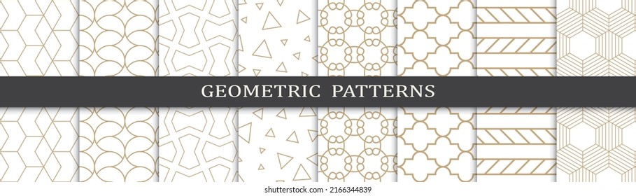 Set of arabic seamless patterns. Asian geometric traditional design islamic pattern. Seamless arabic ramadan pattern.