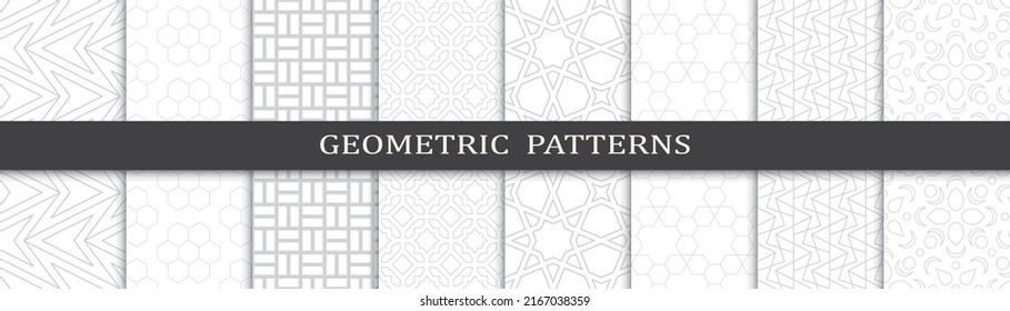 Satz von arabischen nahtlosen Mustern. Asiatische geometrische, traditionelle Design-islamische Muster. Nahtlose arabische Rmadan-Muster.