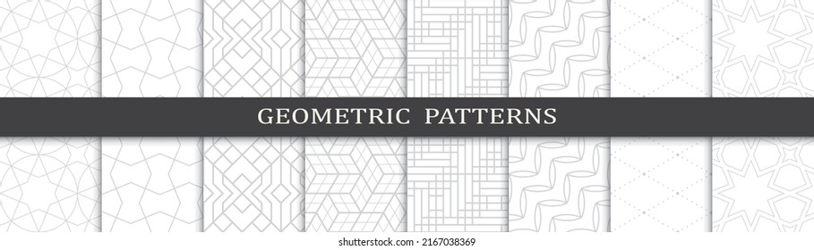 Satz von arabischen nahtlosen Mustern. Asiatische geometrische, traditionelle Design-islamische Muster. Nahtlose arabische Rmadan-Muster.