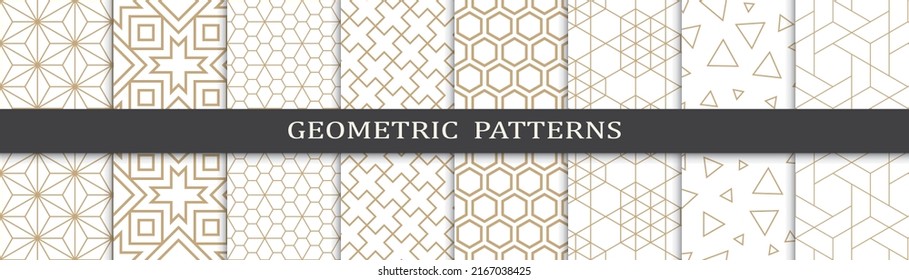 Satz von arabischen nahtlosen Mustern. Asiatische geometrische, traditionelle Design-islamische Muster. Nahtlose arabische Rmadan-Muster.