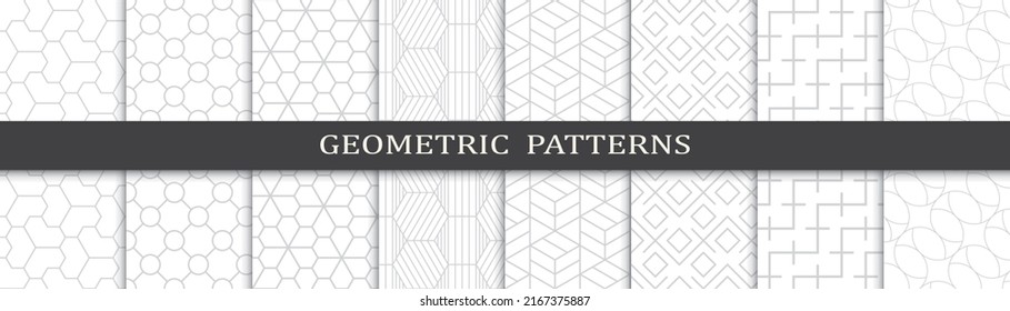 Set of arabic seamless patterns. Asian geometric traditional design islamic pattern. Seamless arabic ramadan pattern.