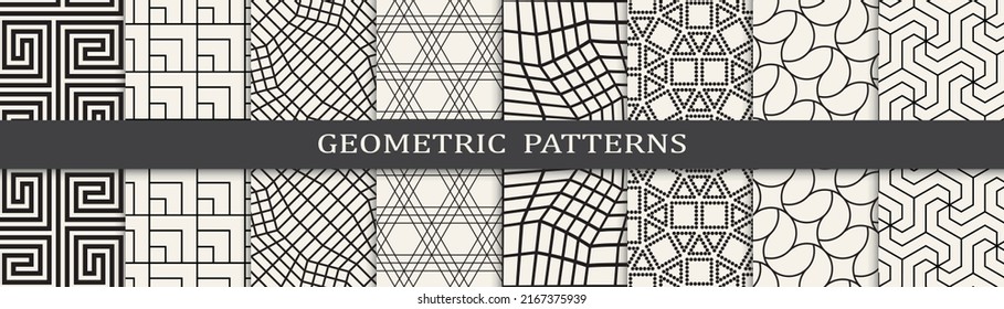Set of arabic seamless patterns. Asian geometric traditional design islamic pattern. Seamless arabic ramadan pattern.