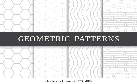 Set of arabic seamless patterns. Asian geometric traditional design islamic pattern. Seamless arabic ramadan pattern.