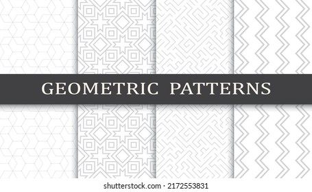 Set of arabic seamless patterns. Asian geometric traditional design islamic pattern. Seamless arabic ramadan pattern.