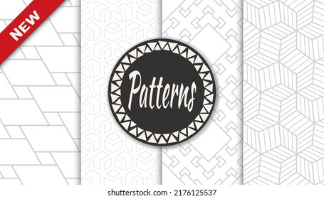 Set of arabic seamless patterns. Asian geometric traditional design islamic pattern. Seamless arabic ramadan pattern.