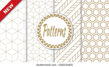Set of arabic seamless patterns. Asian geometric traditional design islamic pattern. Seamless arabic ramadan pattern.