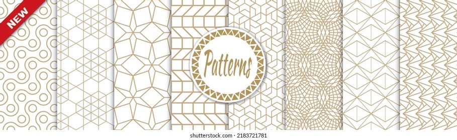 Conjunto de patrones árabes sin fisuras. Patrón islámico geométrico tradicional de diseño asiático. Patrón de ramadán árabe sin foco.