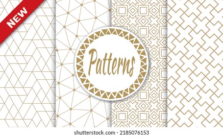 Satz von arabischen nahtlosen Mustern. Asiatische geometrische, traditionelle Design-islamische Muster. Nahtlose arabische Rmadan-Muster.