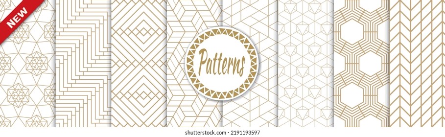 Satz von arabischen nahtlosen Mustern. Asiatische geometrische, traditionelle Design-islamische Muster. Nahtlose arabische Rmadan-Muster.