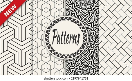 Satz von arabischen nahtlosen Mustern. Asiatische geometrische, traditionelle Design-islamische Muster. Nahtlose arabische Rmadan-Muster.