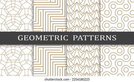 Set of arabic seamless patterns. Asian geometric traditional design islamic pattern. Seamless arabic ramadan pattern.