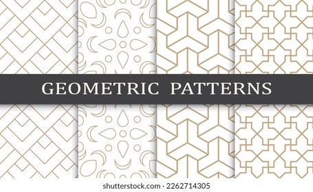 Satz von arabischen nahtlosen Mustern. Asiatische geometrische, traditionelle Design-islamische Muster. Nahtlose arabische Rmadan-Muster.