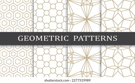 Set of arabic seamless patterns. Asian geometric traditional design islamic pattern. Seamless arabic ramadan pattern.