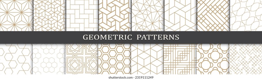Satz von arabischen nahtlosen Mustern. Asiatische geometrische, traditionelle Design-islamische Muster. Nahtlose arabische Rmadan-Muster.