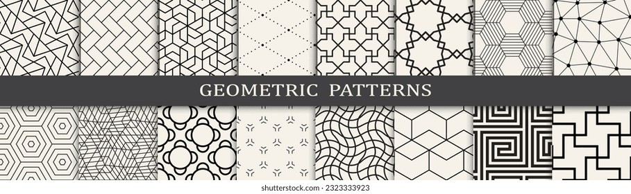 Satz von arabischen nahtlosen Mustern. Asiatische geometrische, traditionelle Design-islamische Muster. Nahtlose arabische Rmadan-Muster.