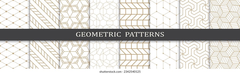 Set of arabic seamless patterns. Asian geometric traditional design islamic pattern. Seamless arabic ramadan pattern.