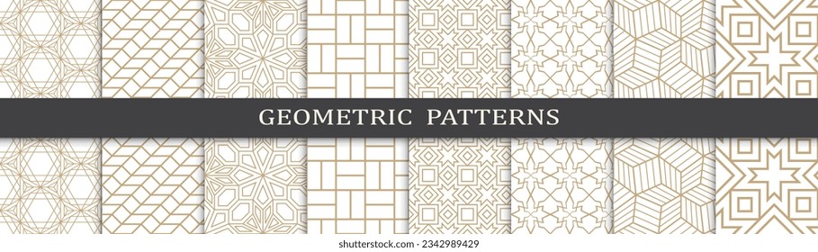 Satz von arabischen nahtlosen Mustern. Asiatische geometrische, traditionelle Design-islamische Muster. Nahtlose arabische Rmadan-Muster.