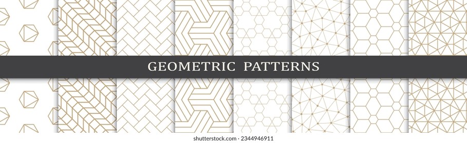 Set of arabic seamless patterns. Asian geometric traditional design islamic pattern. Seamless arabic ramadan pattern.