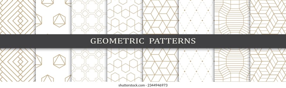 Satz von arabischen nahtlosen Mustern. Asiatische geometrische, traditionelle Design-islamische Muster. Nahtlose arabische Rmadan-Muster.