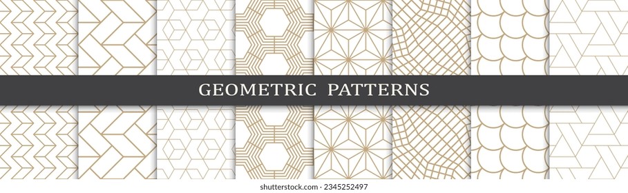 Satz von arabischen nahtlosen Mustern. Asiatische geometrische, traditionelle Design-islamische Muster. Nahtlose arabische Rmadan-Muster.
