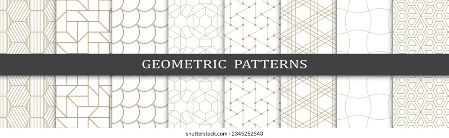 Set of arabic seamless patterns. Asian geometric traditional design islamic pattern. Seamless arabic ramadan pattern.
