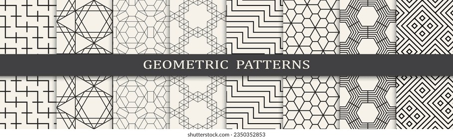 Set of arabic seamless patterns. Arabic geometric traditional design islamic pattern. Seamless arabic ramadan pattern.