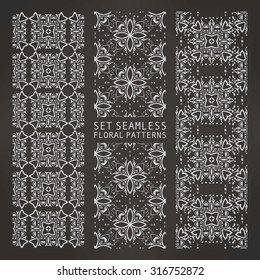 Set of Arabic seamless patterns, vector. 10 eps