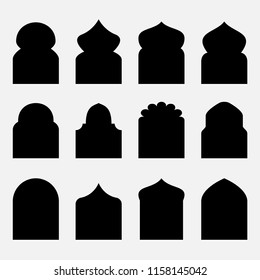 set of arabic windows template vector eps 10